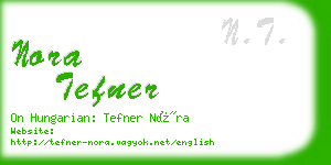nora tefner business card